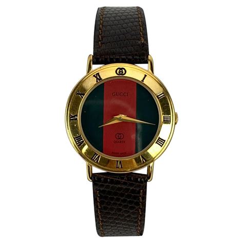 gucci leather watch necklace|vintage Gucci watch leather band.